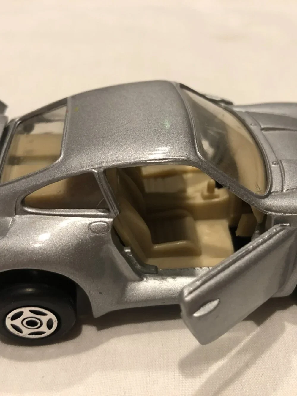 Toy Die Cast Silver Porsche Car